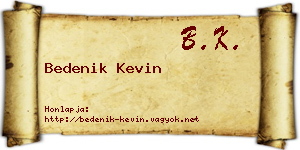 Bedenik Kevin névjegykártya